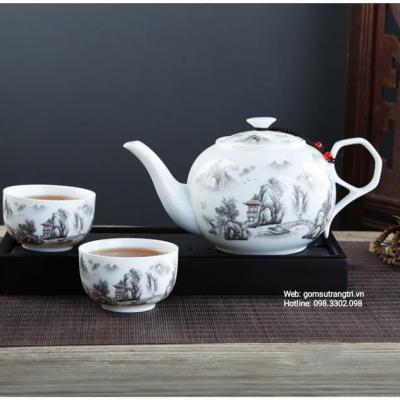 BỘ ẤM CHÉN HOA DÂY